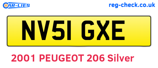 NV51GXE are the vehicle registration plates.