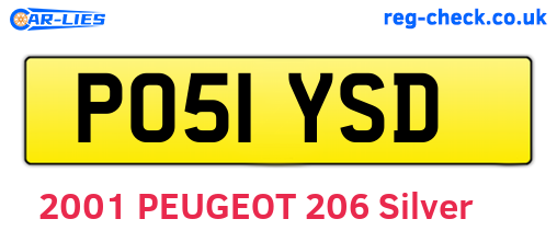 PO51YSD are the vehicle registration plates.