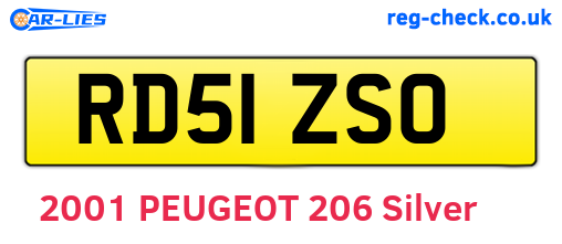 RD51ZSO are the vehicle registration plates.
