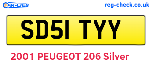 SD51TYY are the vehicle registration plates.