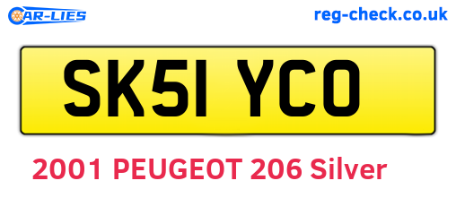 SK51YCO are the vehicle registration plates.