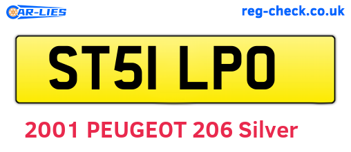 ST51LPO are the vehicle registration plates.