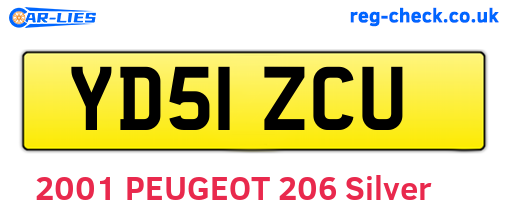 YD51ZCU are the vehicle registration plates.
