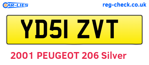 YD51ZVT are the vehicle registration plates.