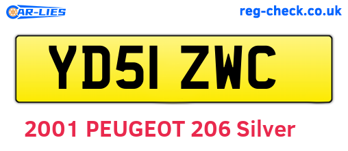 YD51ZWC are the vehicle registration plates.