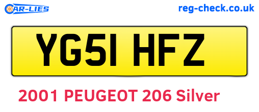 YG51HFZ are the vehicle registration plates.