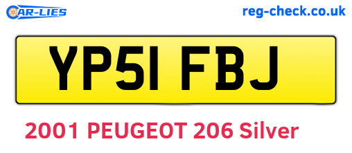 YP51FBJ are the vehicle registration plates.