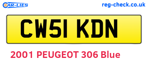 CW51KDN are the vehicle registration plates.