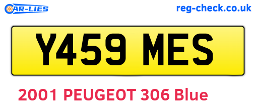 Y459MES are the vehicle registration plates.