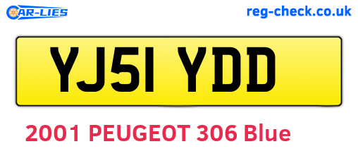 YJ51YDD are the vehicle registration plates.
