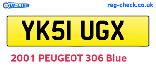 YK51UGX are the vehicle registration plates.