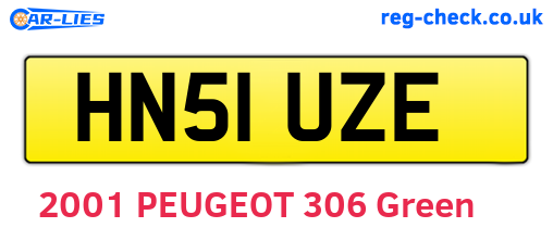 HN51UZE are the vehicle registration plates.
