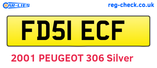 FD51ECF are the vehicle registration plates.