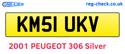 KM51UKV are the vehicle registration plates.