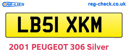 LB51XKM are the vehicle registration plates.