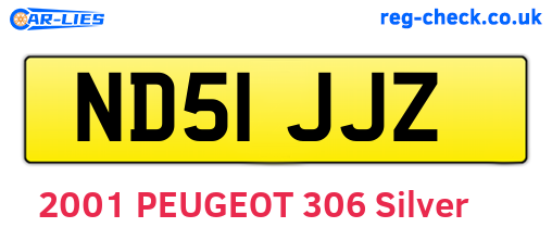 ND51JJZ are the vehicle registration plates.