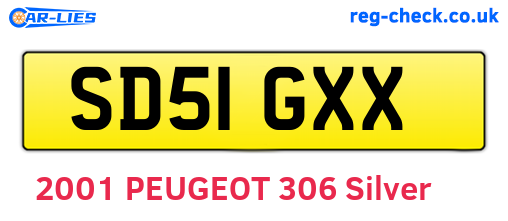 SD51GXX are the vehicle registration plates.