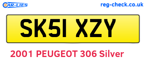 SK51XZY are the vehicle registration plates.
