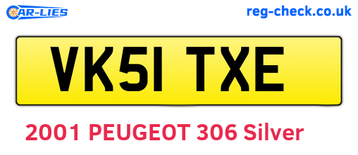 VK51TXE are the vehicle registration plates.