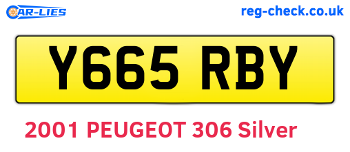Y665RBY are the vehicle registration plates.