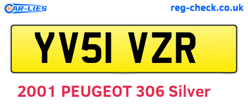 YV51VZR are the vehicle registration plates.