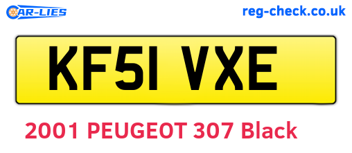 KF51VXE are the vehicle registration plates.
