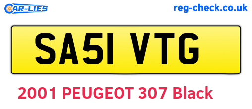 SA51VTG are the vehicle registration plates.