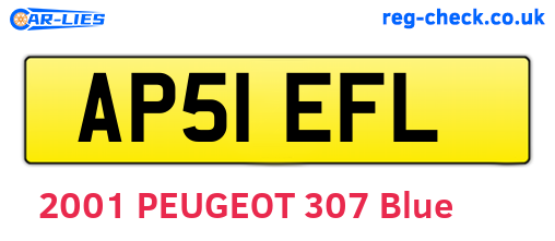AP51EFL are the vehicle registration plates.