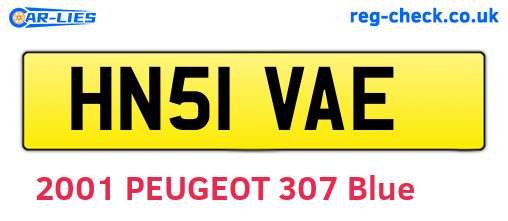 HN51VAE are the vehicle registration plates.