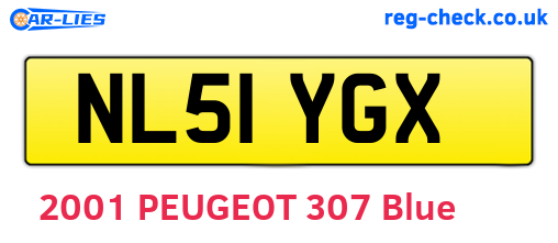 NL51YGX are the vehicle registration plates.