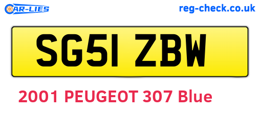 SG51ZBW are the vehicle registration plates.