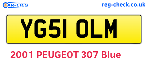 YG51OLM are the vehicle registration plates.