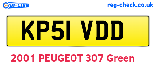 KP51VDD are the vehicle registration plates.