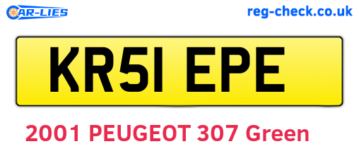 KR51EPE are the vehicle registration plates.