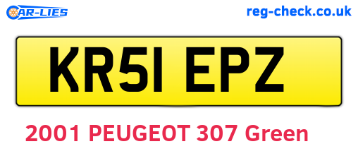 KR51EPZ are the vehicle registration plates.