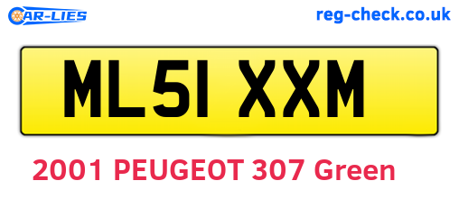 ML51XXM are the vehicle registration plates.