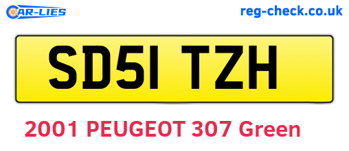 SD51TZH are the vehicle registration plates.