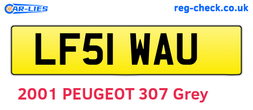 LF51WAU are the vehicle registration plates.