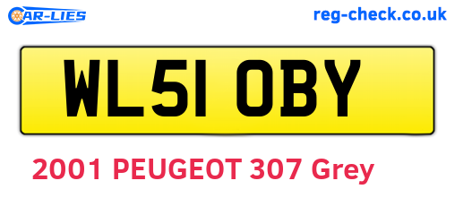 WL51OBY are the vehicle registration plates.