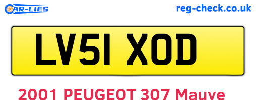 LV51XOD are the vehicle registration plates.