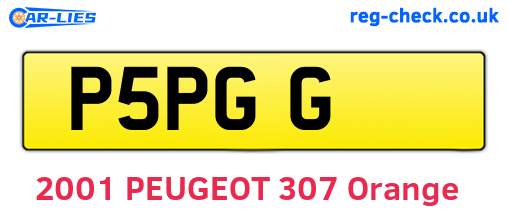 P5PGG are the vehicle registration plates.