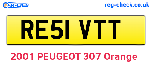 RE51VTT are the vehicle registration plates.