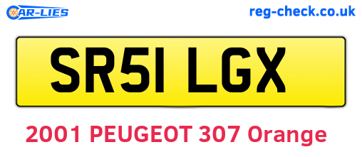 SR51LGX are the vehicle registration plates.