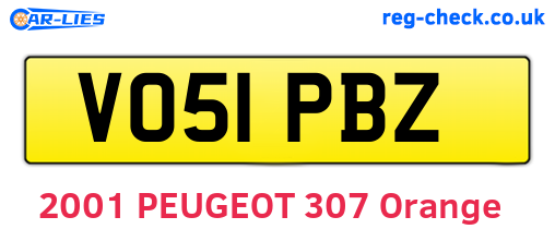 VO51PBZ are the vehicle registration plates.