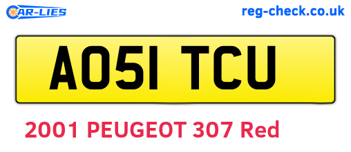 AO51TCU are the vehicle registration plates.