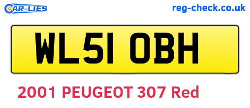 WL51OBH are the vehicle registration plates.