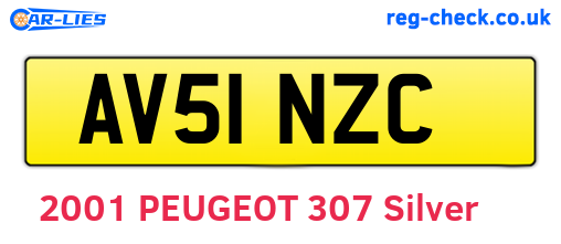 AV51NZC are the vehicle registration plates.