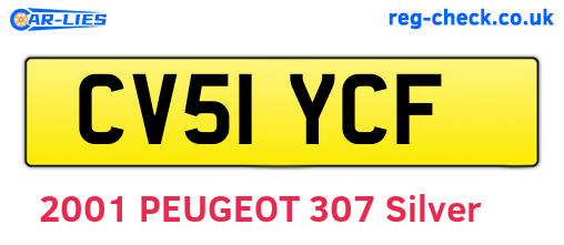 CV51YCF are the vehicle registration plates.