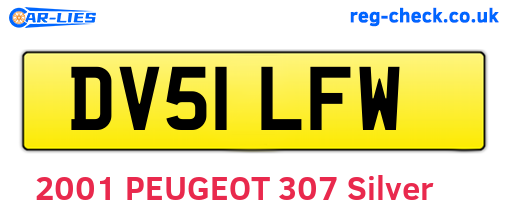 DV51LFW are the vehicle registration plates.