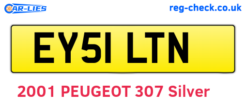 EY51LTN are the vehicle registration plates.